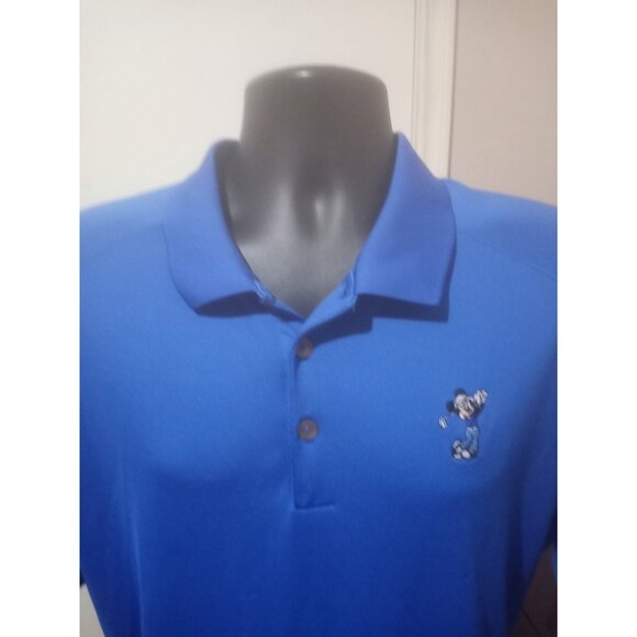 Walt Disney World Nike Golf Tour Performance Dri-Fit Blue Polo Shirt Mens XL - Picture 4 of 12